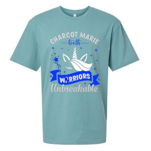 I Am A Psoriasis Warrior Unbreakable Cmt Awareness Unicorn Gift Sueded Cloud Jersey T-Shirt