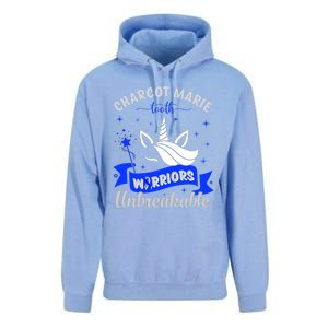 I Am A Psoriasis Warrior Unbreakable Cmt Awareness Unicorn Gift Unisex Surf Hoodie