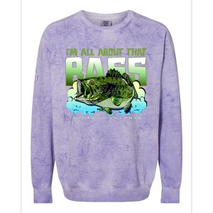 I Am All About That Bass Fishing Colorblast Crewneck Sweatshirt