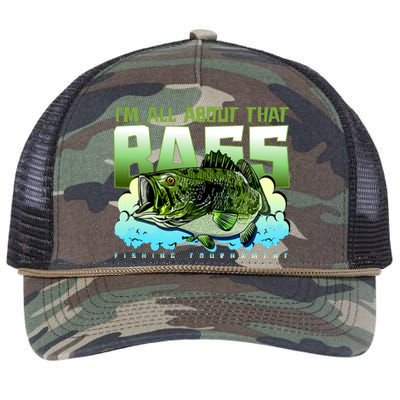 I Am All About That Bass Fishing Retro Rope Trucker Hat Cap