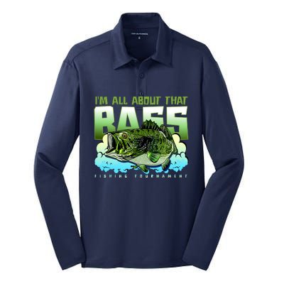 I Am All About That Bass Fishing Silk Touch Performance Long Sleeve Polo