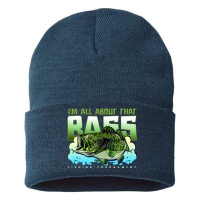 I Am All About That Bass Fishing Sustainable Knit Beanie