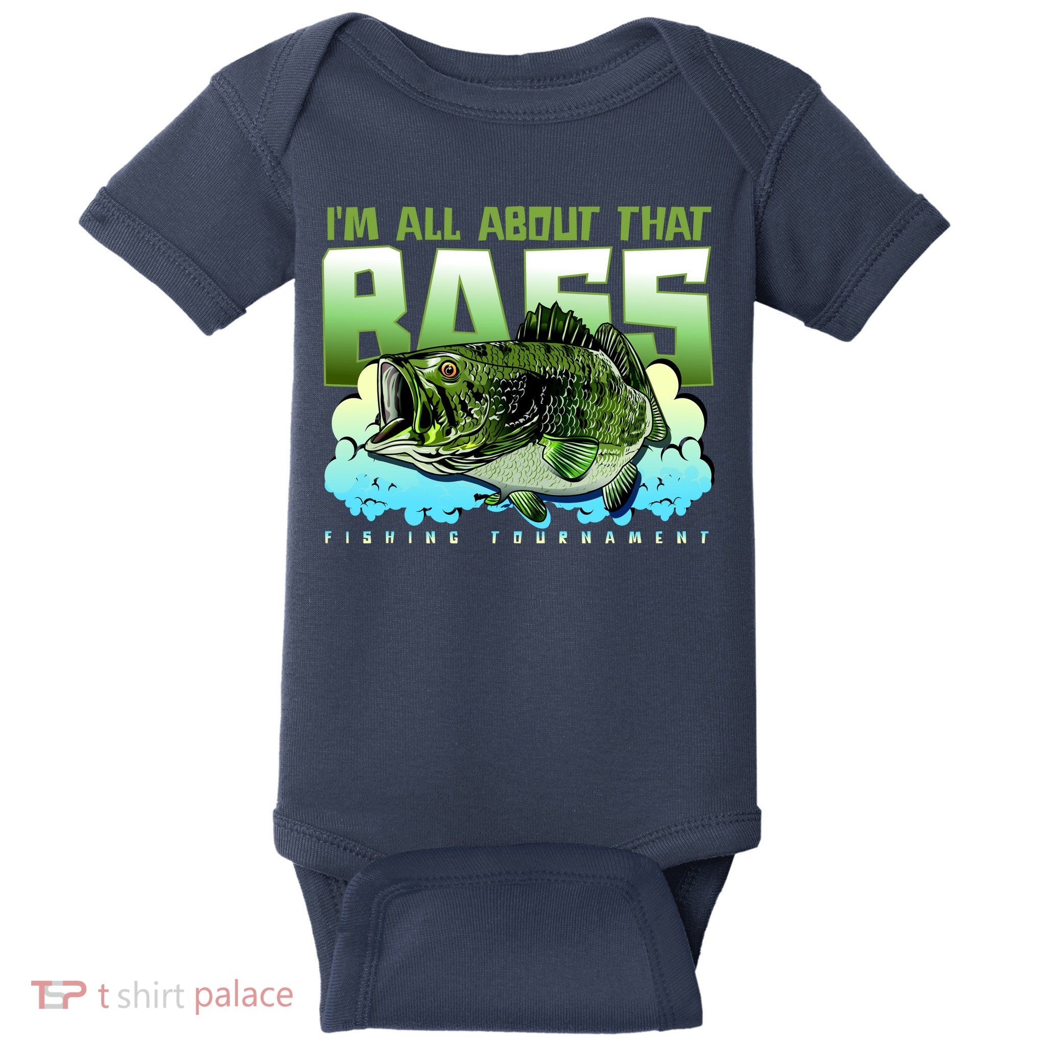 I Am All About That Bass Fishing Baby Bodysuit