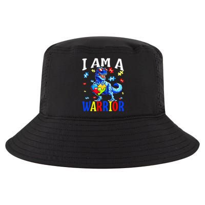 I Am A Warrior Autism Family Dinosaur Autism support Cool Comfort Performance Bucket Hat