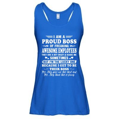 I Am A Proud Boss Of Freaking Awesome Employees Funny Ladies Essential Flowy Tank