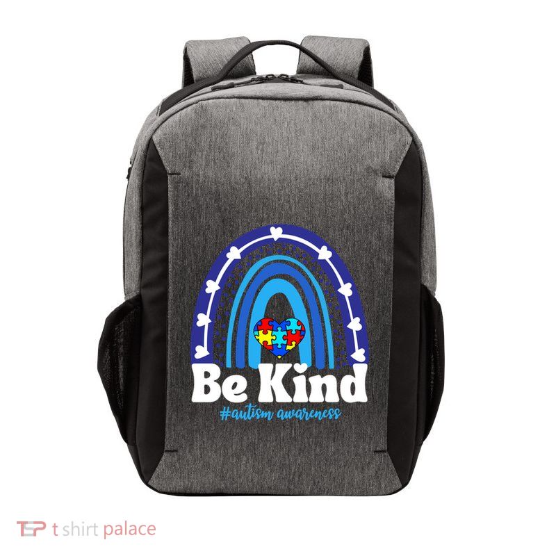 Inspirational Autism Awareness Be Kind Love And Acceptance Funny Gift Vector Backpack