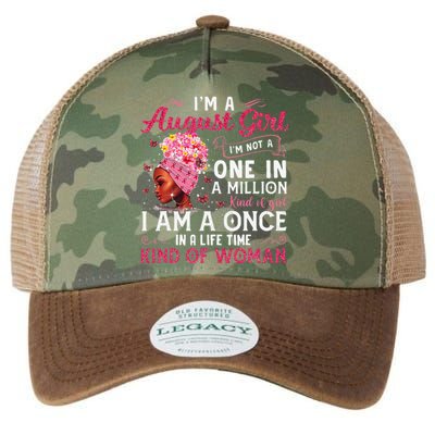 I'm A August Afro Black Wo Queen Leo Virgo Birthday Legacy Tie Dye Trucker Hat