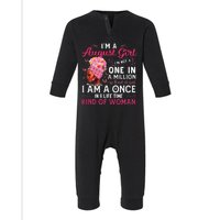 I'm A August Afro Black Wo Queen Leo Virgo Birthday Infant Fleece One Piece