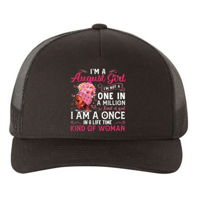 I'm A August Afro Black Wo Queen Leo Virgo Birthday Yupoong Adult 5-Panel Trucker Hat