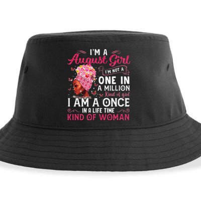 I'm A August Afro Black Wo Queen Leo Virgo Birthday Sustainable Bucket Hat