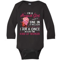 I'm A August Afro Black Wo Queen Leo Virgo Birthday Baby Long Sleeve Bodysuit