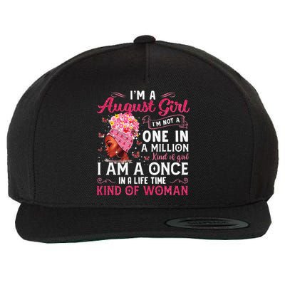 I'm A August Afro Black Wo Queen Leo Virgo Birthday Wool Snapback Cap