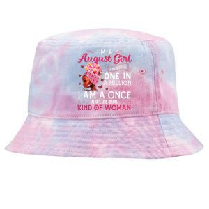 I'm A August Afro Black Wo Queen Leo Virgo Birthday Tie-Dyed Bucket Hat