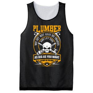 I Am A Plumber I Can Lay Pipe Mesh Reversible Basketball Jersey Tank