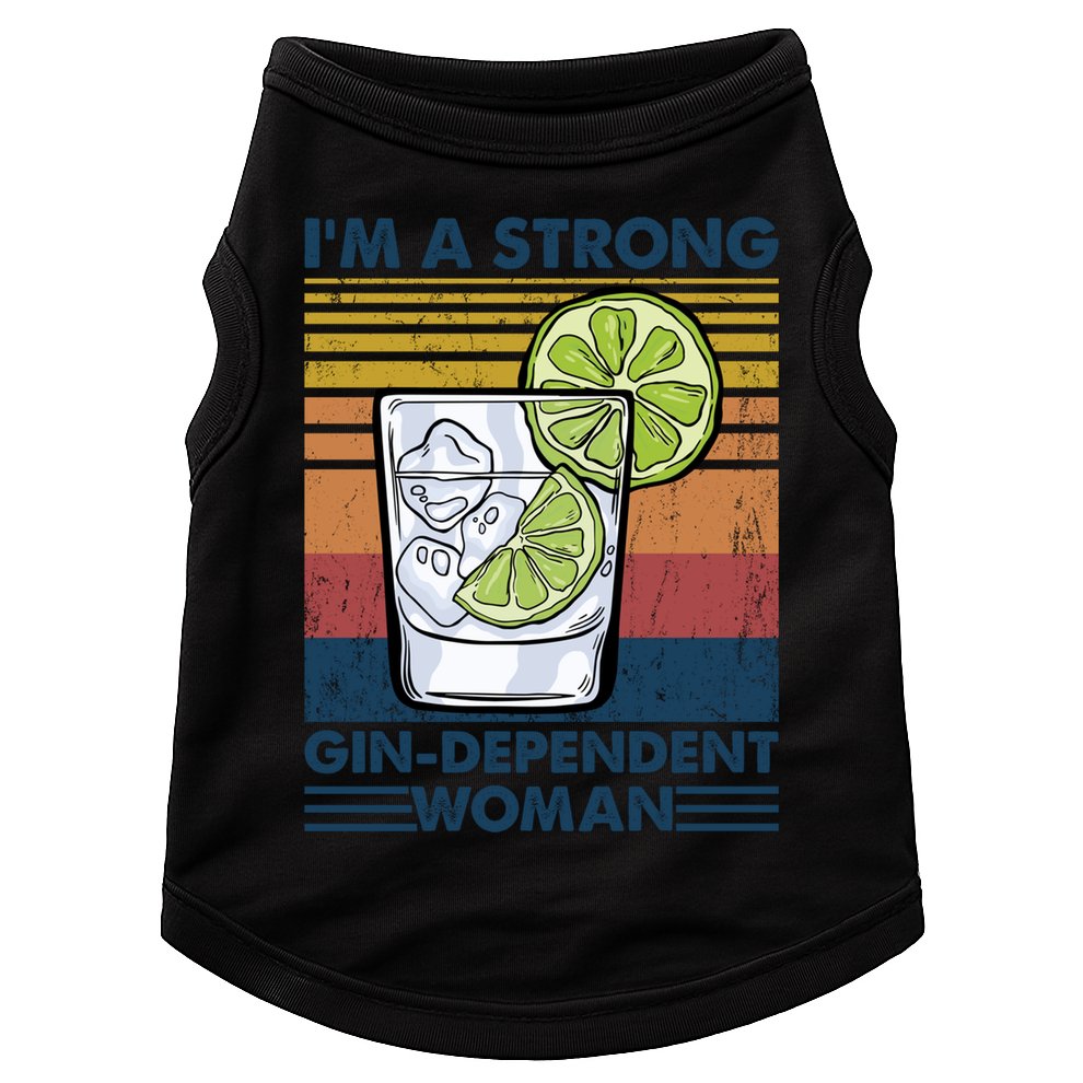 I Am A Strong Gingiftdependent Gift Ing Pun Gin Gift Doggie Tank