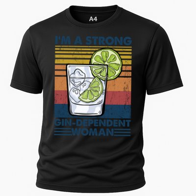I Am A Strong Gingiftdependent Gift Ing Pun Gin Gift Performance Shirt