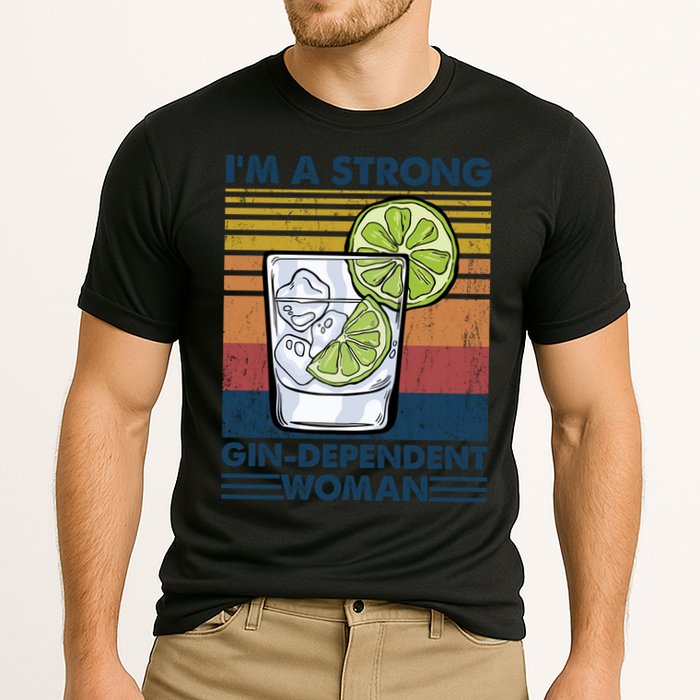 I Am A Strong Gingiftdependent Gift Ing Pun Gin Gift Cooling Performance Crew T-Shirt