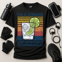 I Am A Strong Gingiftdependent Gift Ing Pun Gin Gift Cooling Performance Crew T-Shirt