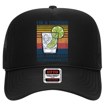 I Am A Strong Gingiftdependent Gift Ing Pun Gin Gift Trucker Hat