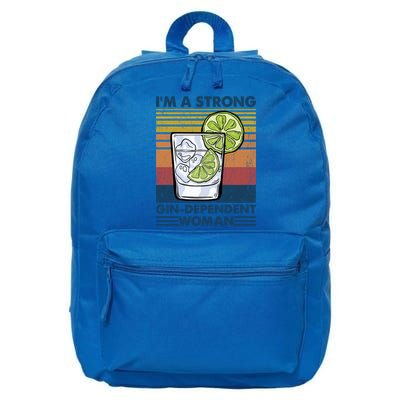 I Am A Strong Gingiftdependent Gift Ing Pun Gin Gift 16 in Basic Backpack