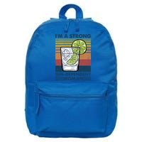 I Am A Strong Gingiftdependent Gift Ing Pun Gin Gift 16 in Basic Backpack