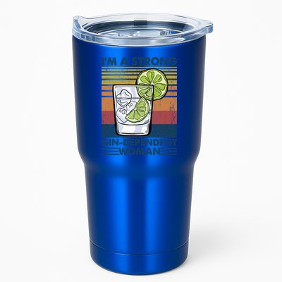 I Am A Strong Gingiftdependent Gift Ing Pun Gin Gift Tumbler