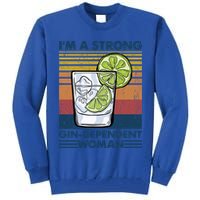I Am A Strong Gingiftdependent Gift Ing Pun Gin Gift Tall Sweatshirt