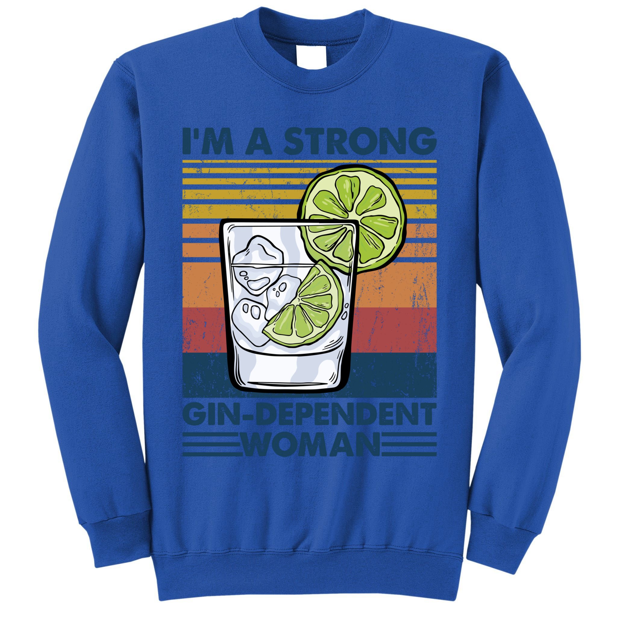 I Am A Strong Gingiftdependent Gift Ing Pun Gin Gift Tall Sweatshirt