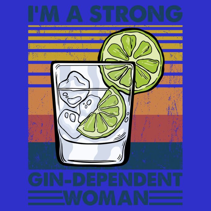 I Am A Strong Gingiftdependent Gift Ing Pun Gin Gift Tall Sweatshirt
