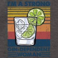I Am A Strong Gingiftdependent Gift Ing Pun Gin Gift Vector Backpack