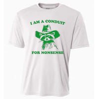 I Am A Conduit For Nonsense Funny Cowboy Raccoon Cooling Performance Crew T-Shirt