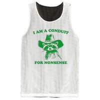 I Am A Conduit For Nonsense Funny Cowboy Raccoon Mesh Reversible Basketball Jersey Tank