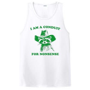 I Am A Conduit For Nonsense Funny Cowboy Raccoon PosiCharge Competitor Tank