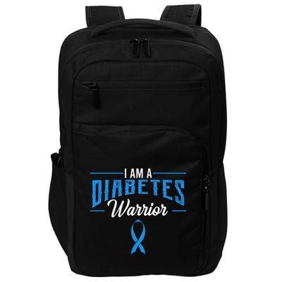 I Am A Diabetes Warrior Awareness Ribbon Diabetic Dm Gift Impact Tech Backpack