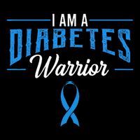 I Am A Diabetes Warrior Awareness Ribbon Diabetic Dm Gift 16 in Basic Backpack