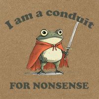 I Am A Conduit For Nonsense Funny Frog Cotton Canvas Backpack
