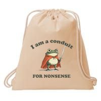 I Am A Conduit For Nonsense Funny Frog Drawstring Bag
