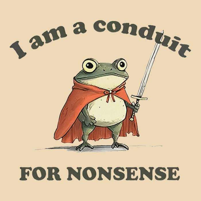 I Am A Conduit For Nonsense Funny Frog Drawstring Bag