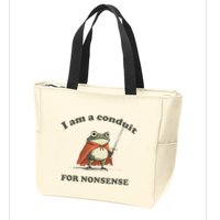I Am A Conduit For Nonsense Funny Frog Zip Tote Bag