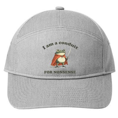 I Am A Conduit For Nonsense Funny Frog 7-Panel Snapback Hat