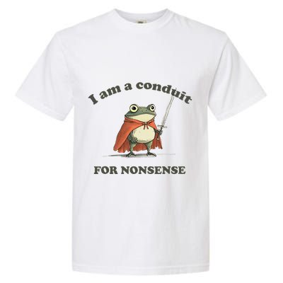 I Am A Conduit For Nonsense Funny Frog Garment-Dyed Heavyweight T-Shirt