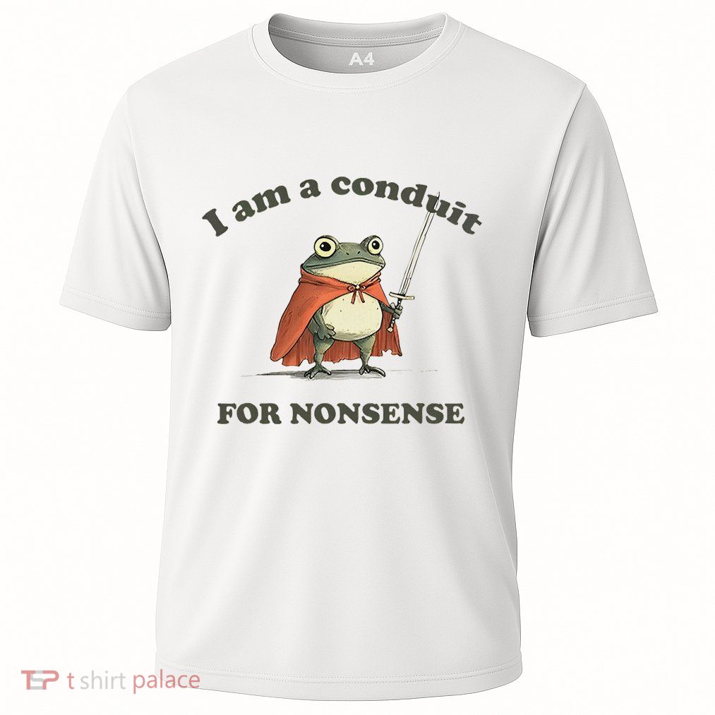I Am A Conduit For Nonsense Funny Frog Cooling Performance Crew T-Shirt