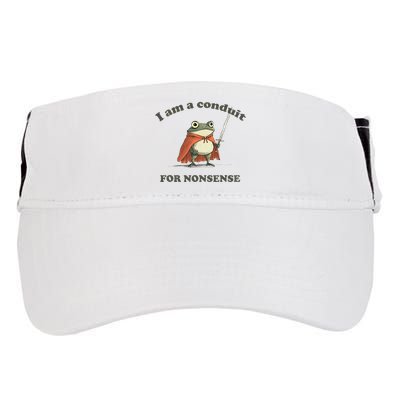 I Am A Conduit For Nonsense Funny Frog Adult Drive Performance Visor