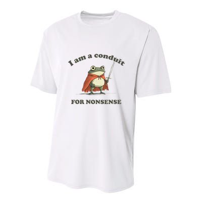 I Am A Conduit For Nonsense Funny Frog Youth Performance Sprint T-Shirt