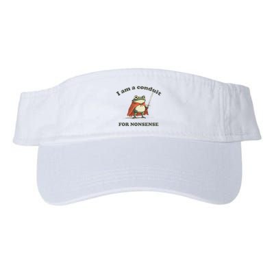 I Am A Conduit For Nonsense Funny Frog Visor