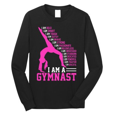 I Am A Gymnast Motivation Handstand Gymnastics Long Sleeve Shirt