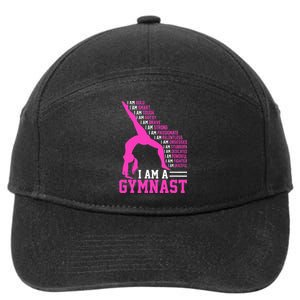 I Am A Gymnast Motivation Handstand Gymnastics 7-Panel Snapback Hat