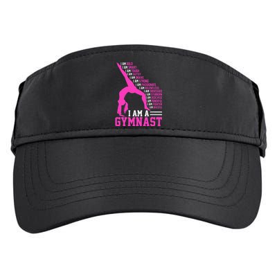 I Am A Gymnast Motivation Handstand Gymnastics Adult Drive Performance Visor