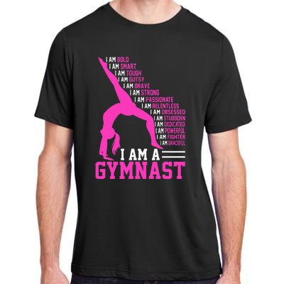 I Am A Gymnast Motivation Handstand Gymnastics Adult ChromaSoft Performance T-Shirt