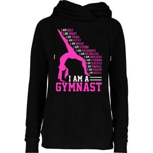 I Am A Gymnast Motivation Handstand Gymnastics Womens Funnel Neck Pullover Hood